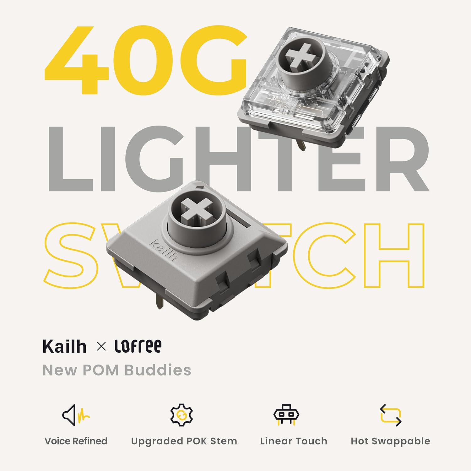 Flow Lite 84-Key Mechanical Keyboard, 75% Replaceable Rechargeable Wireless Keyboard, with 2.4G Receiver, Bluetooth and Wired Connection for Windows, Mac/Spector Linear Switches (Marble)