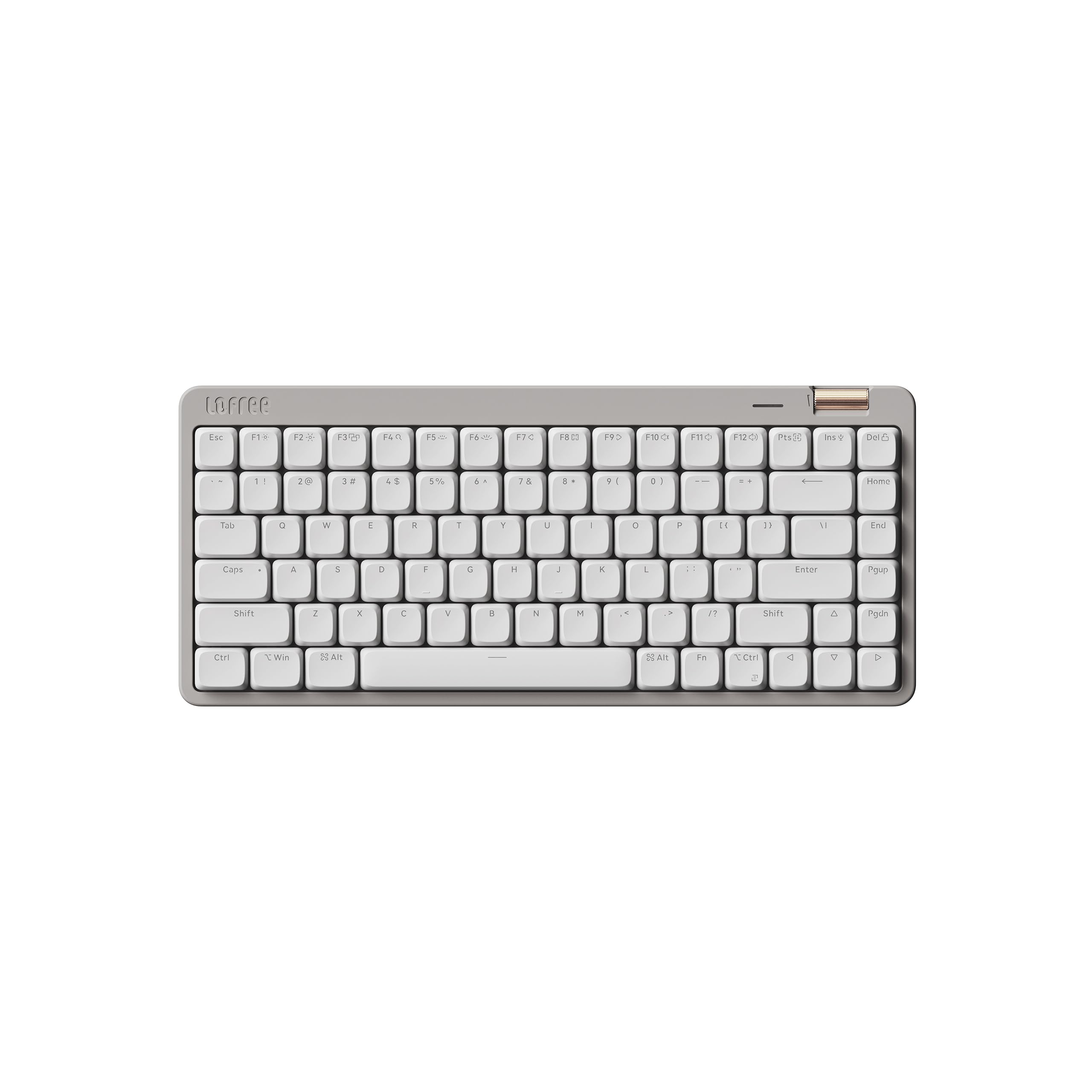 Flow Lite mechanical keyboard at 84 keys, 75%replaceable rechargeable wireless keyboard, with 2.4G receiver, bluetooth and wired connection for Windows, Mac/Spector Linear Switches (marble)