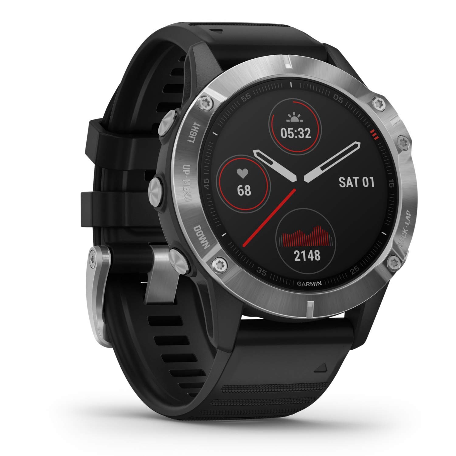 Garmin Fenix 6 GPS Multisport Smartwatch with heart rate measurement on the wrist, Waterproof, 1.3 inch display (Refurbished) Fenice 6