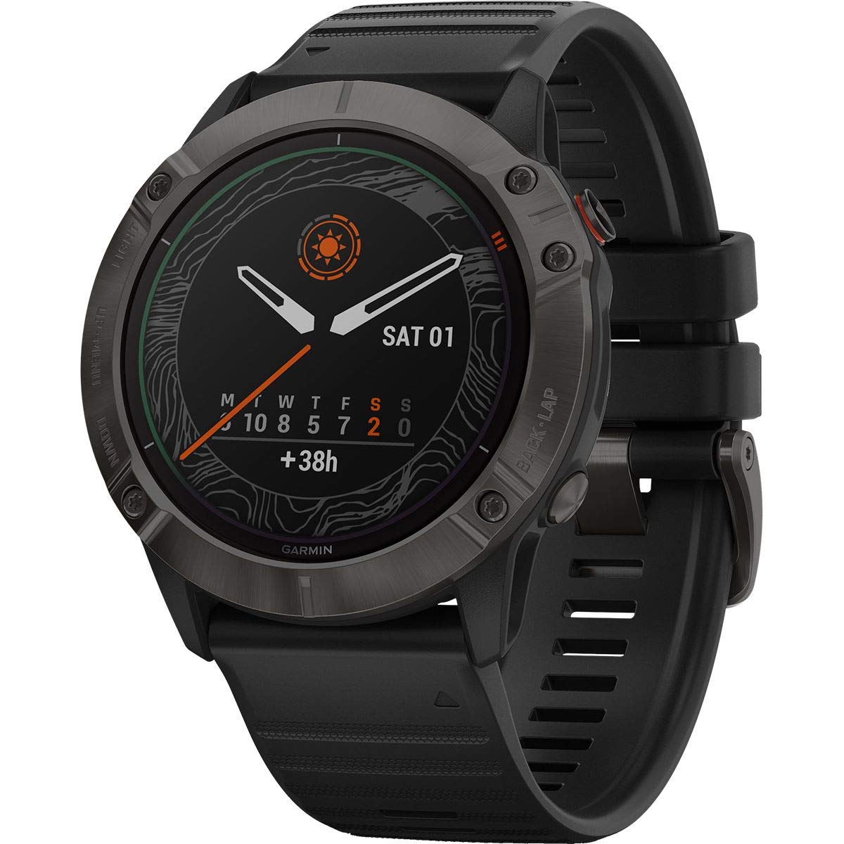 Garmin Fenix 6x Solar Titanium DLC Black / Regular Gray