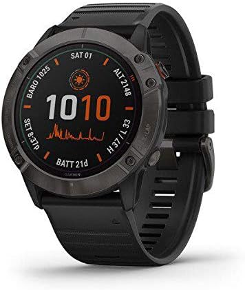 Garmin Fenix 6x Solar Titanium DLC Black / Regular Gray
