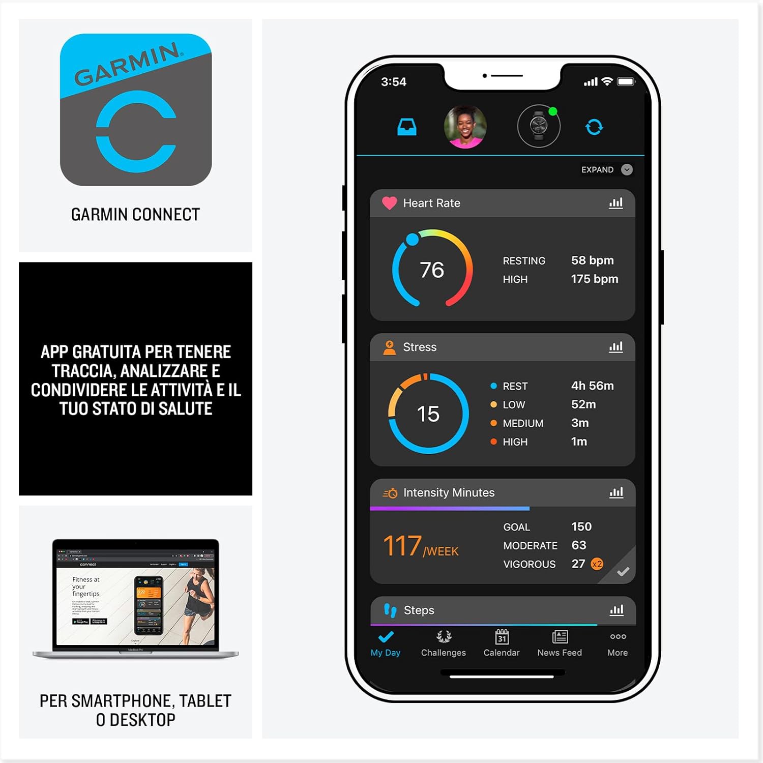 Garmin Forerunner 165, Running Smartwatch, 43mm, Music, Streaming App, GPS, Cardio, VO2max, Morning Report, HRV Status, Free 5K, 10K, 21K and Marathon Plans, Pay (Whitestone) Music Whitestone