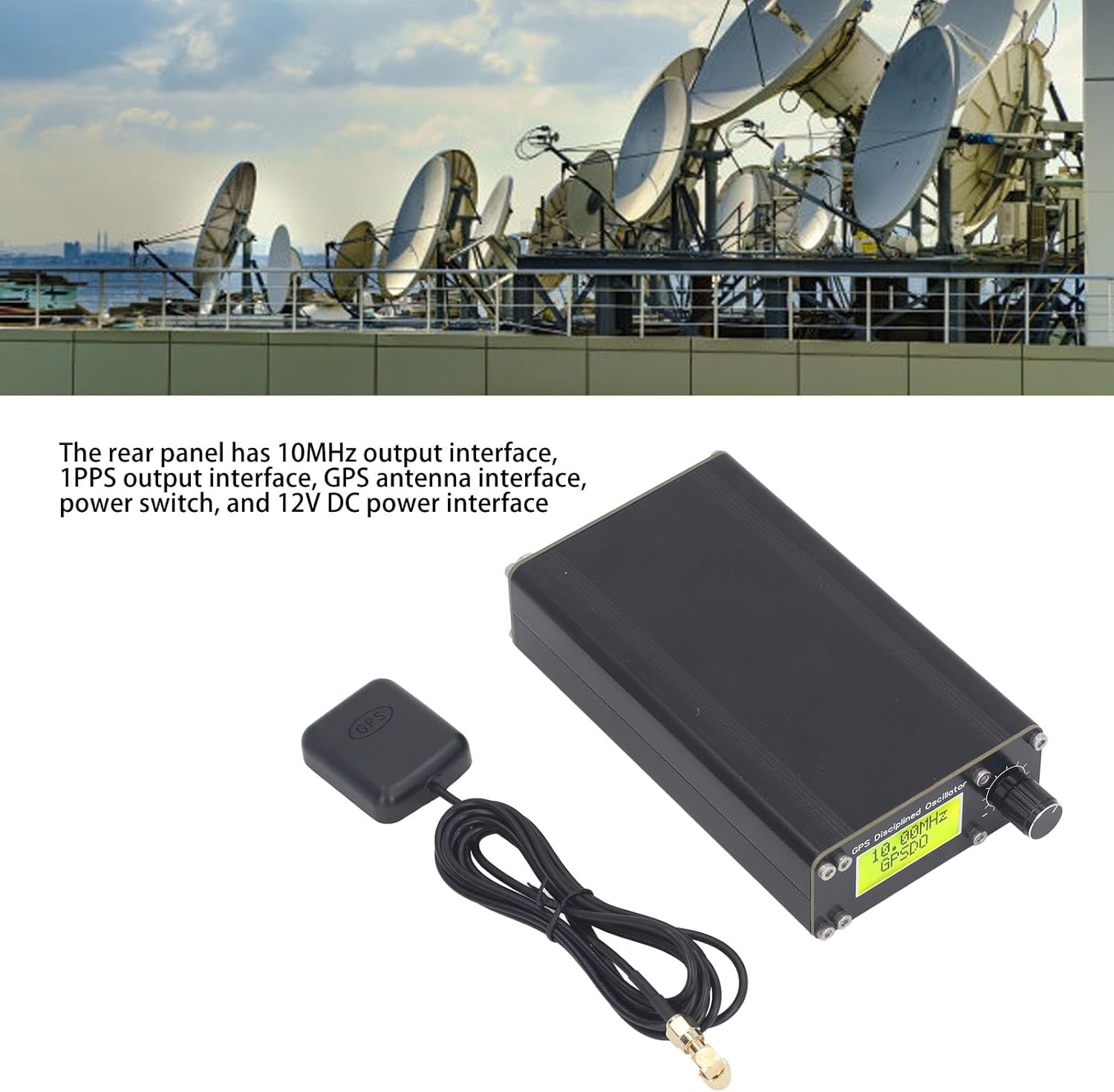 GPSDO global positioning, Disciplined Ocxo 10 MHz GPS oscillator with display screen and coding for high -end audio decodes
