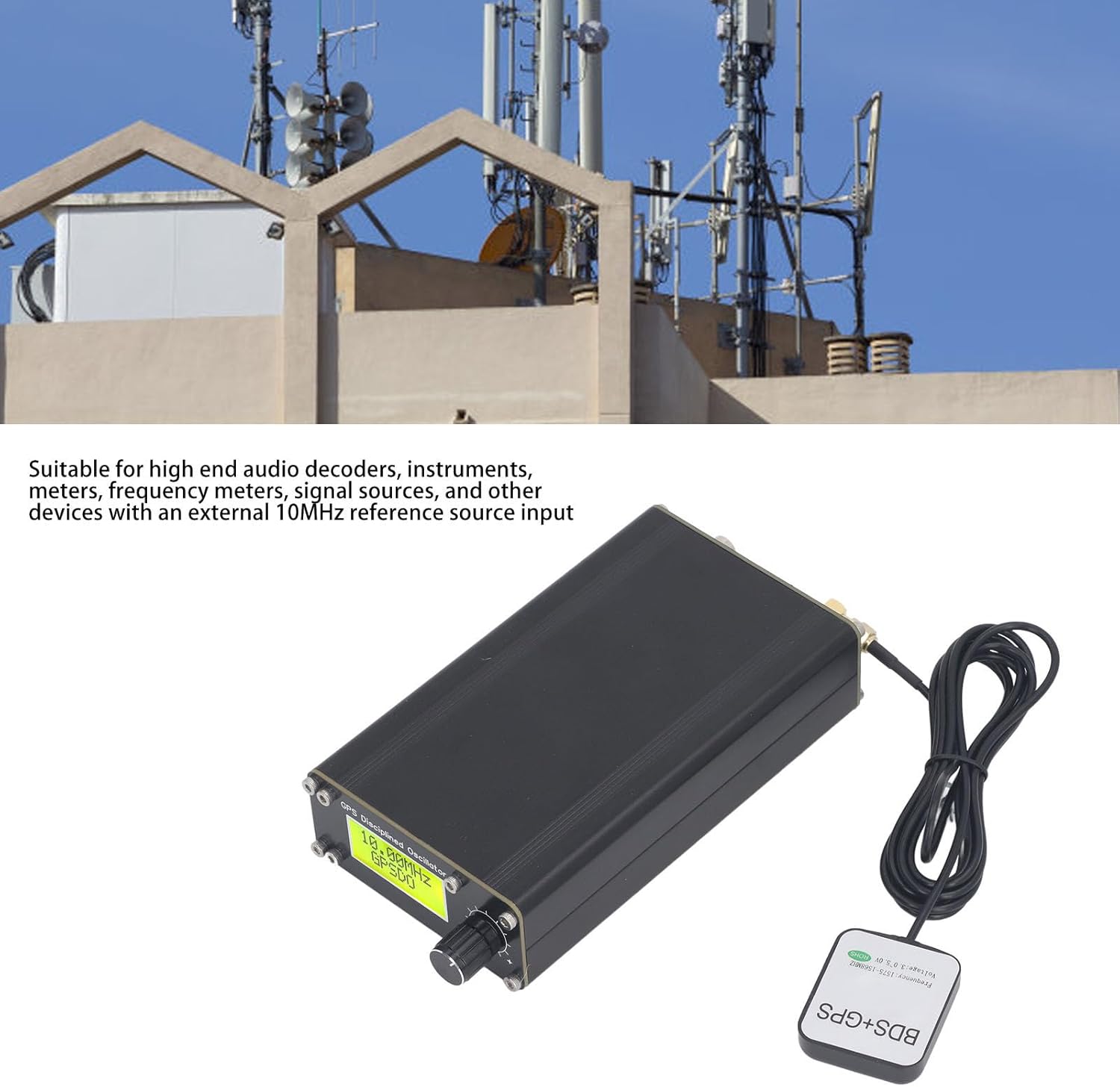 GPSDO global positioning, Disciplined Ocxo 10 MHz GPS oscillator with display screen and coding for high -end audio decodes