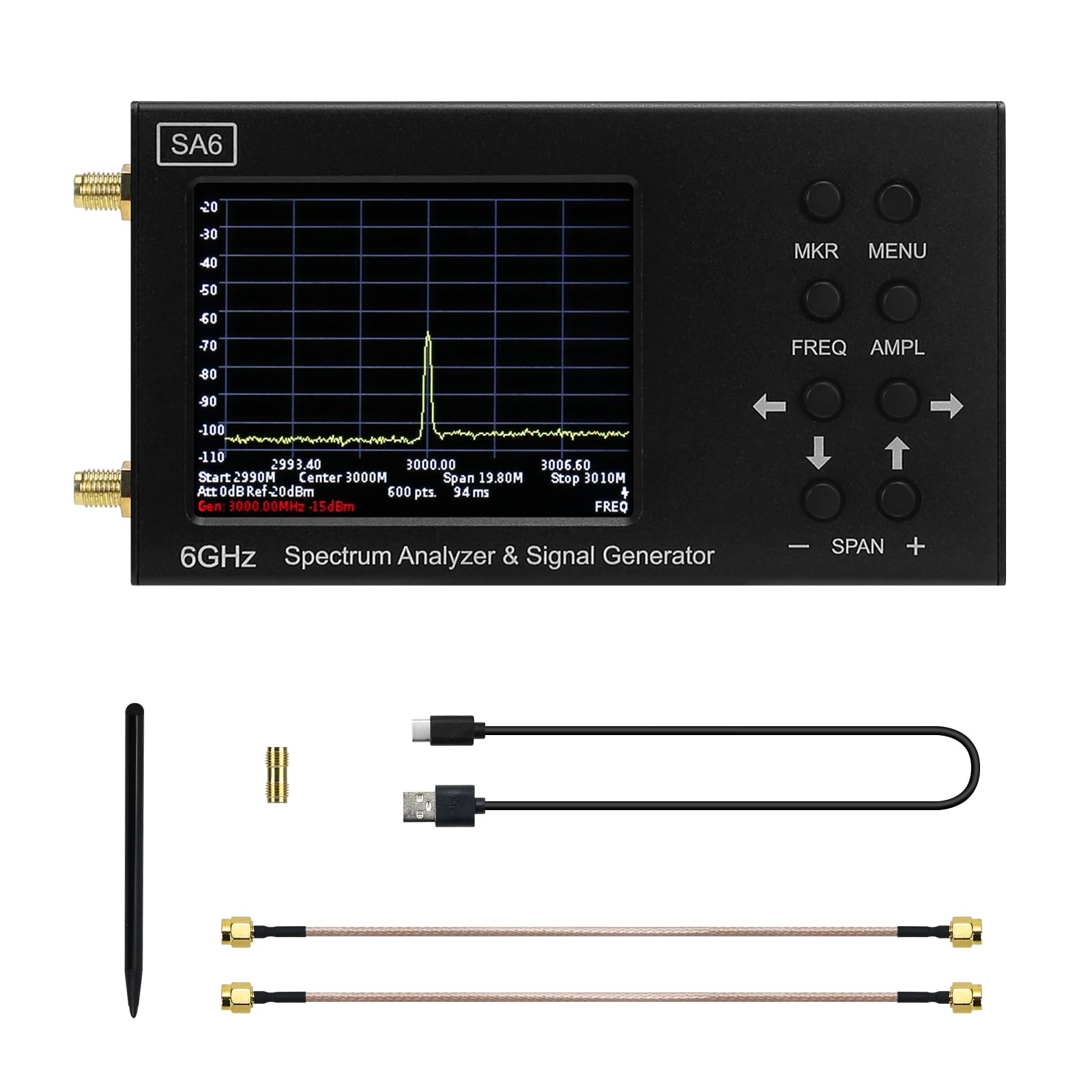HamGeek SA6 6GHz Signal Source RF Signal Generator Spectrum Analyzer
