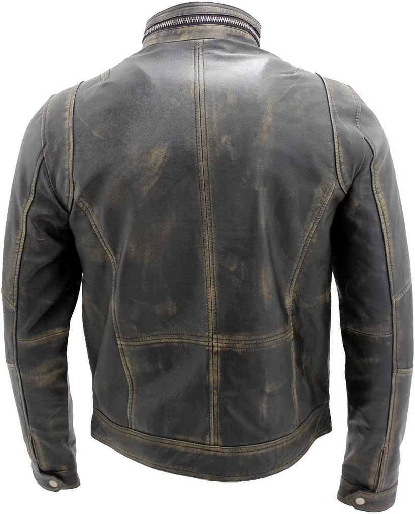 Infinity Leather Warm Brando Men's Leather Motorcycle Jacket
