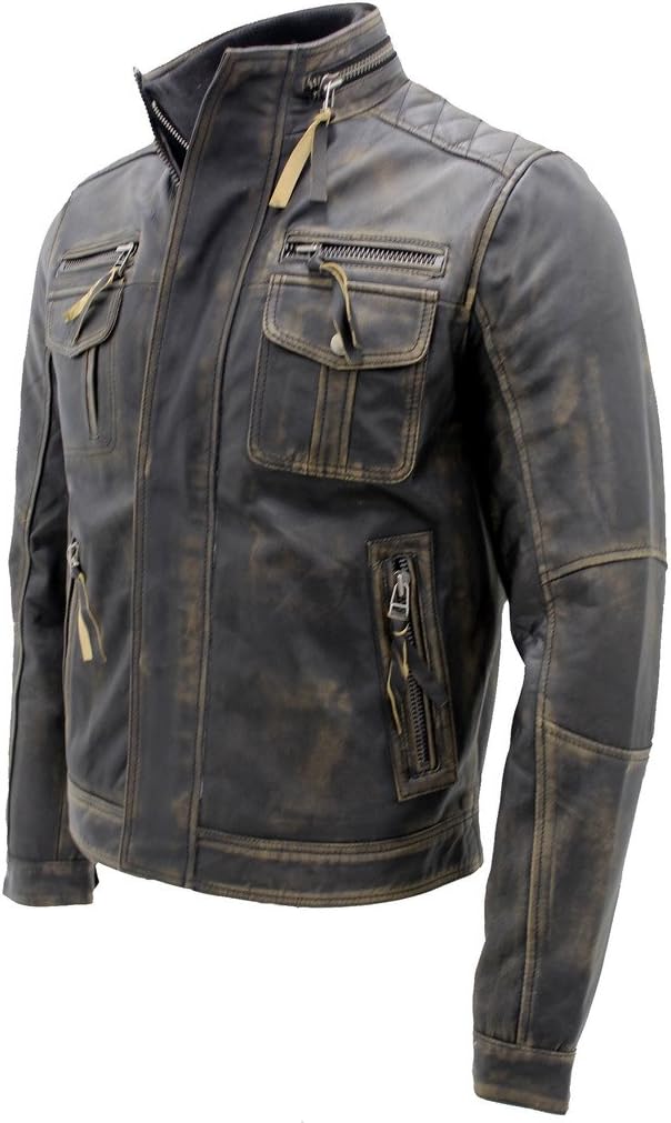 Infinity Leather Warm Brando Men's Leather Motorcycle Jacket