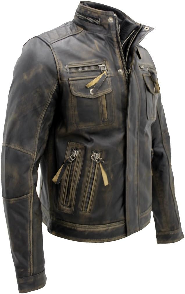 Infinity Leather Warm Brando Men's Leather Motorcycle Jacket