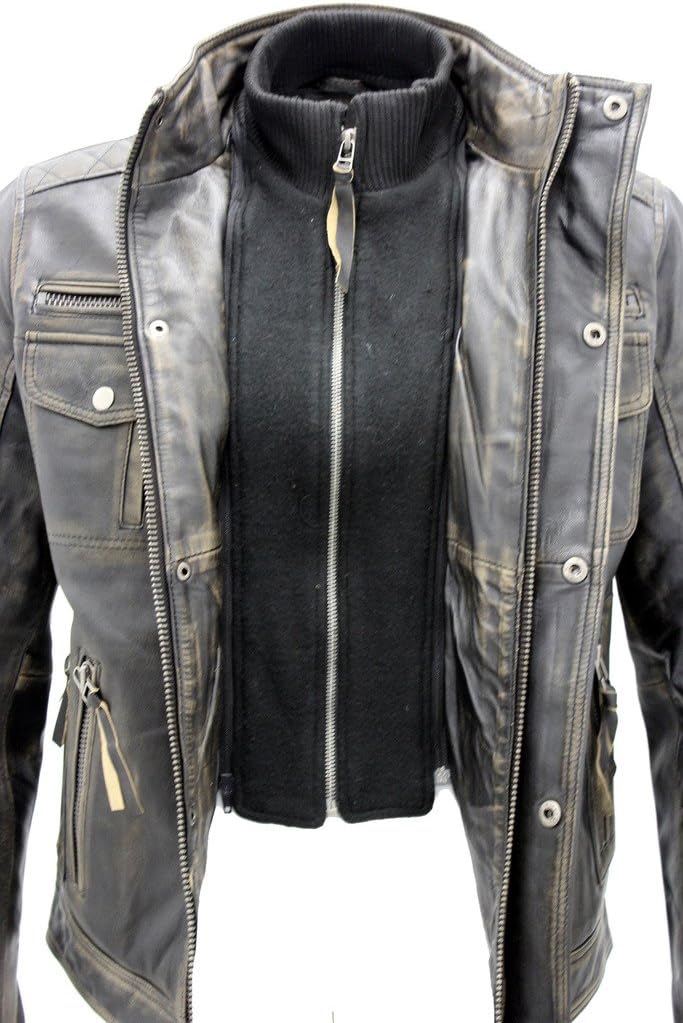 Infinity Leather Warm Brando Men's Leather Motorcycle Jacket