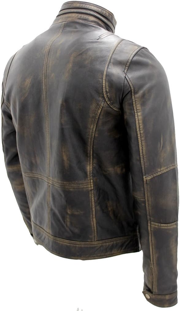 Infinity Leather Warm Brando Men's Leather Motorcycle Jacket