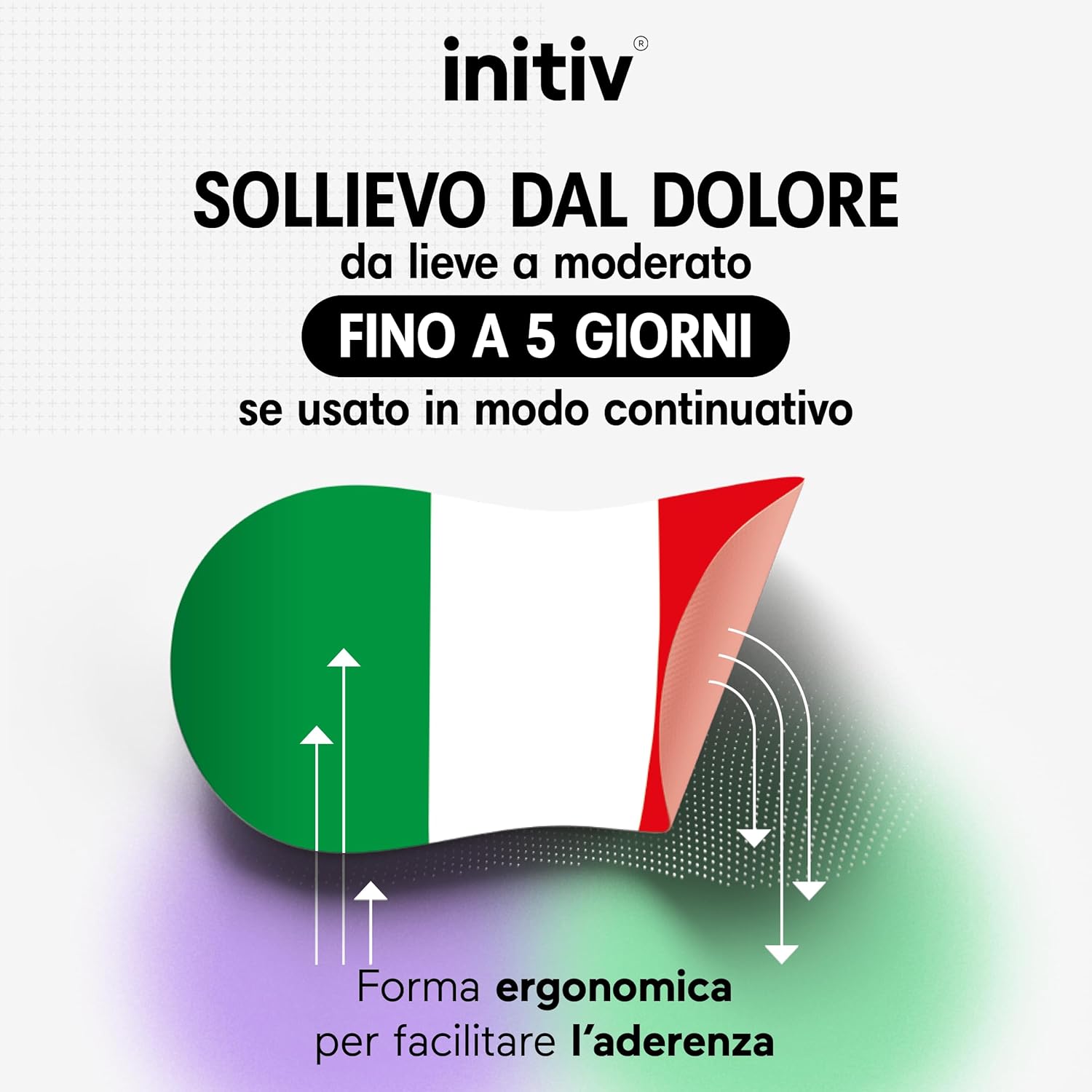 Initiv Back Patches, Mild to Moderate Muscle Pain, Back Pain Remedies, Relief for up to 5 days if used continuously, Without Medicines, Water Resistant (6 Patches)