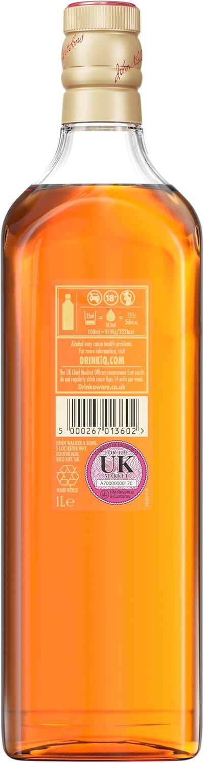 Johnnie Walker Red Label Blended Scotch Whiskey - 1 L 0.75 Single