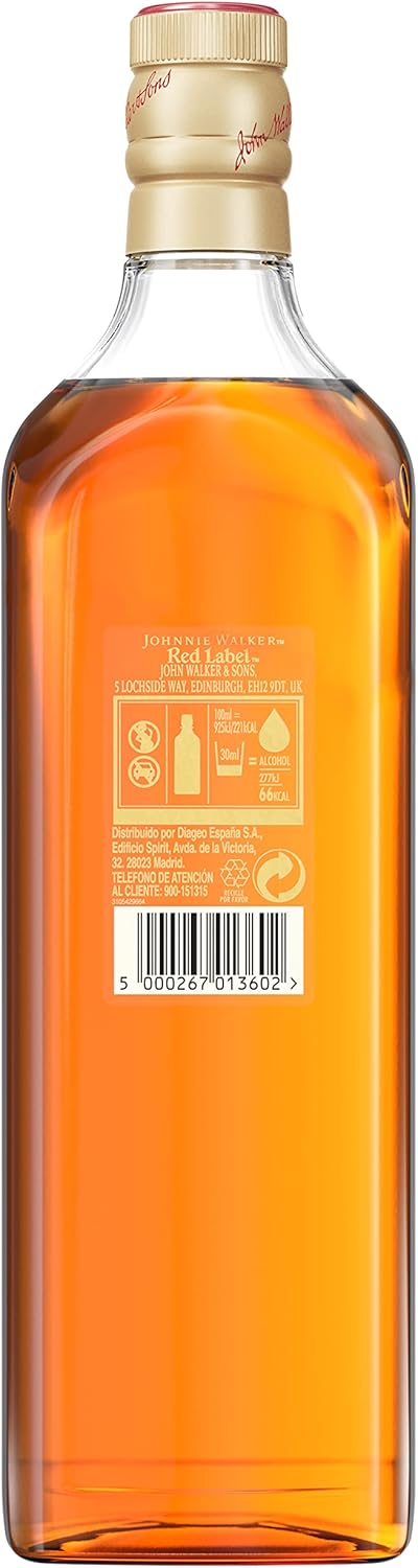 Johnnie Walker Red Label Blended Scotch Whiskey - 1 L 0.75 Single