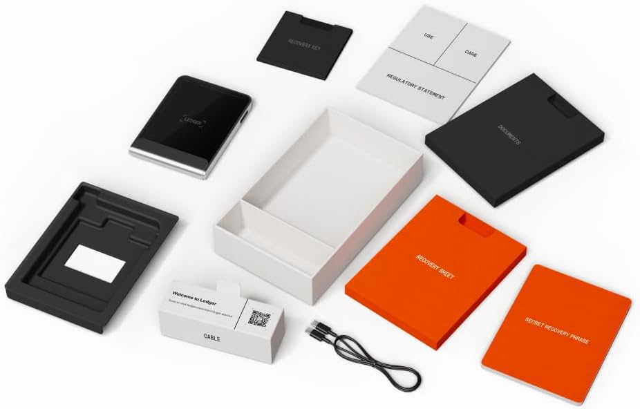 Ledger Flex - Now with Ledger Recovery Key - Discover the most intuitive Wallet Hardware in the world, with a backup key for simple and quick access (Neptune Blue Nettuno Nettuno + Recovery Key