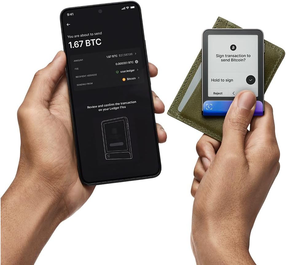 Ledger Flex - Now with Ledger Recovery Key - Discover the most intuitive Wallet Hardware in the world, with a backup key for simple and quick access (Neptune Blue Nettuno Nettuno + Recovery Key