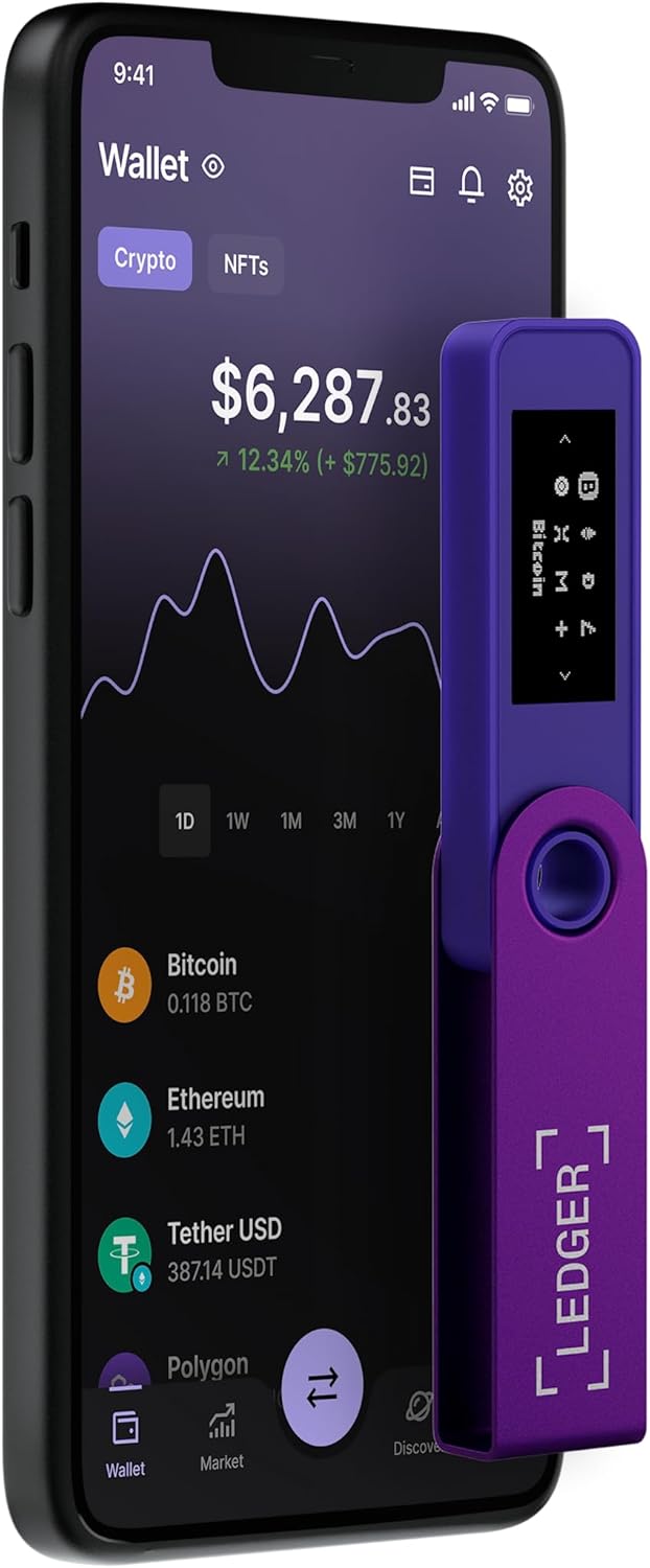 Ledger Nano S Plus (Amethyst Viola) - Hardware Wallet for cryptocurrencies (desktop and Android compatibility)