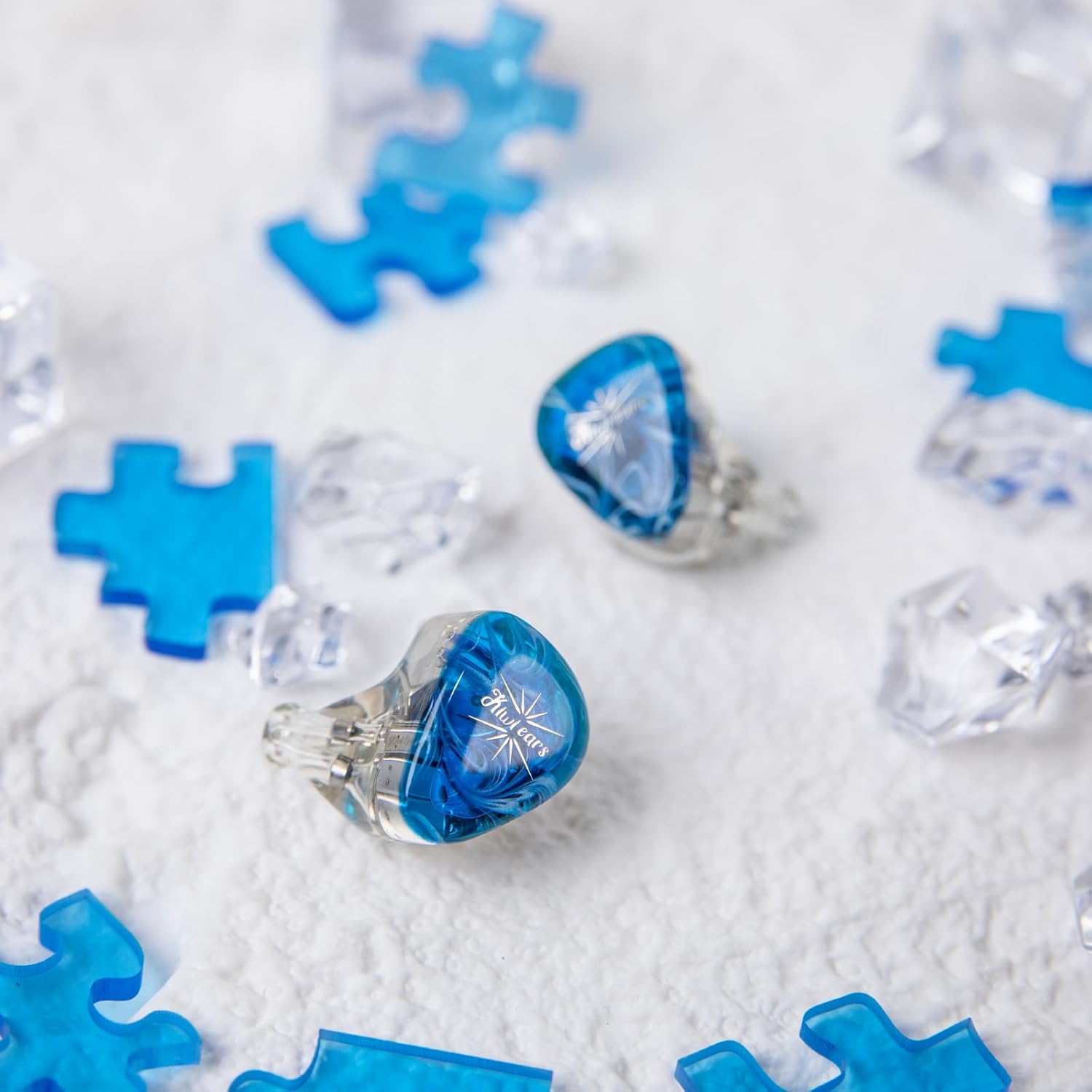 Linsoul Kiwi Ears Orchestra Lite Performance Custom 8ba In-Ear Monitor with detachable cable 4Core 7N in oxygen copper, artisan frontier for study audiophile musician (blue)