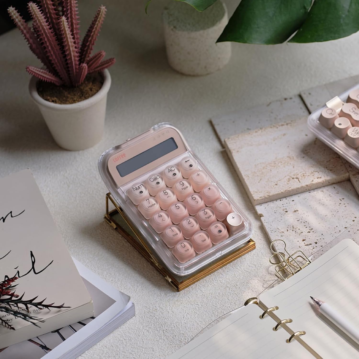 LOFREE Foundation Tri-Mode Wireless Numpad White LED Backlight Compatible with MacOS, iOS, Windows, and Android