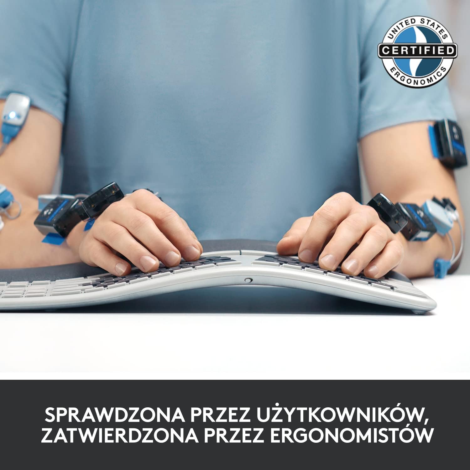 Logitech ERGO K860 for Business - Ergonomic split keyboard, International QWERTY layout - Gray