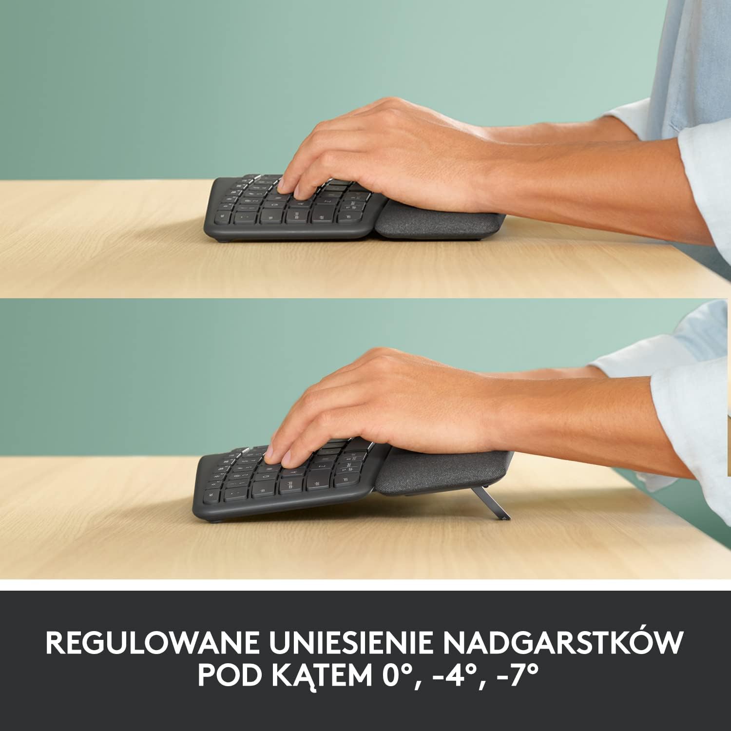 Logitech ERGO K860 for Business - Ergonomic split keyboard, International QWERTY layout - Gray