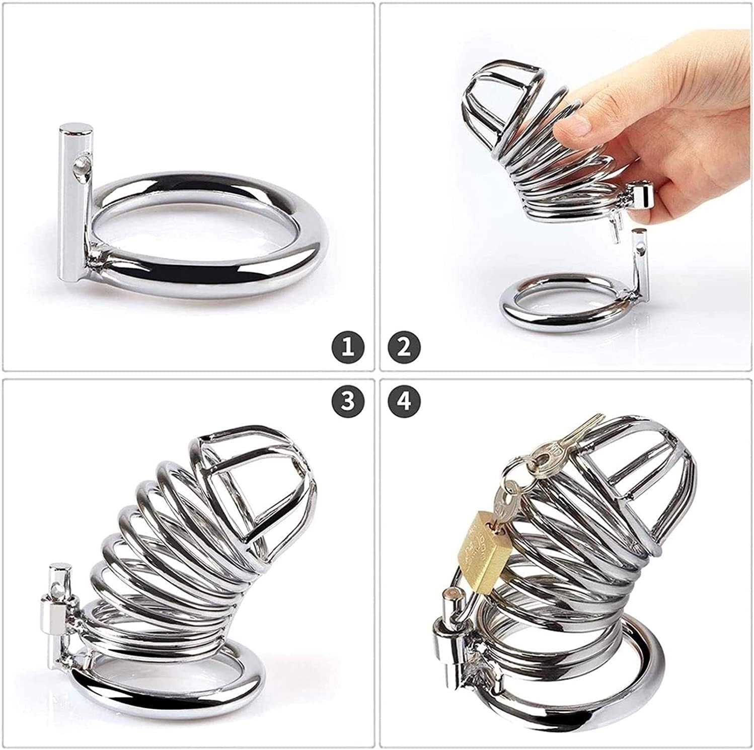 Male Cage Enlarged Protective Protective Men's Ring Hills Ring For Woman Metal Education Male Increase Replaceable Dress -Sfp33