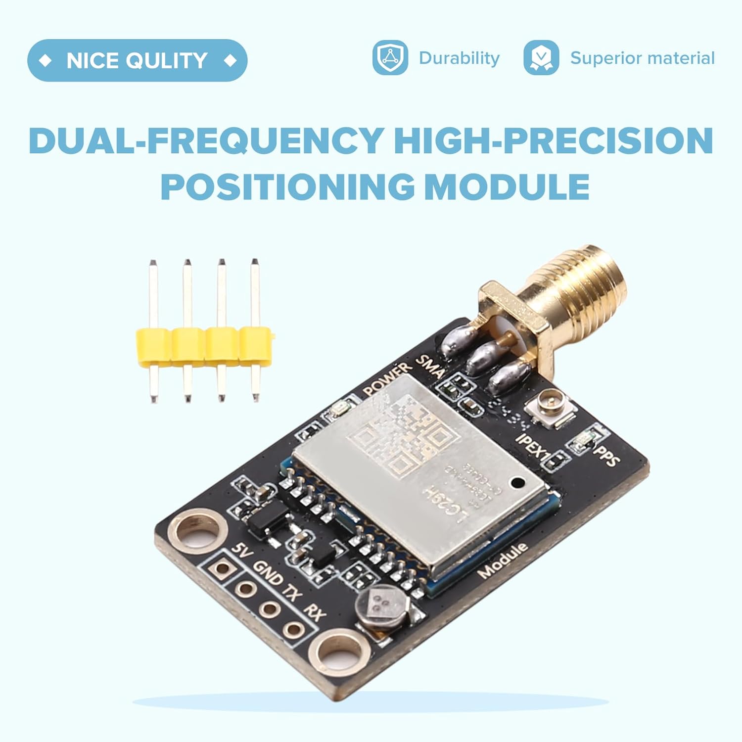 Malloy High precision base station card RTK Quectel LC29H Dual Band L1 L5 GPS High precision positioning module LC29HAA