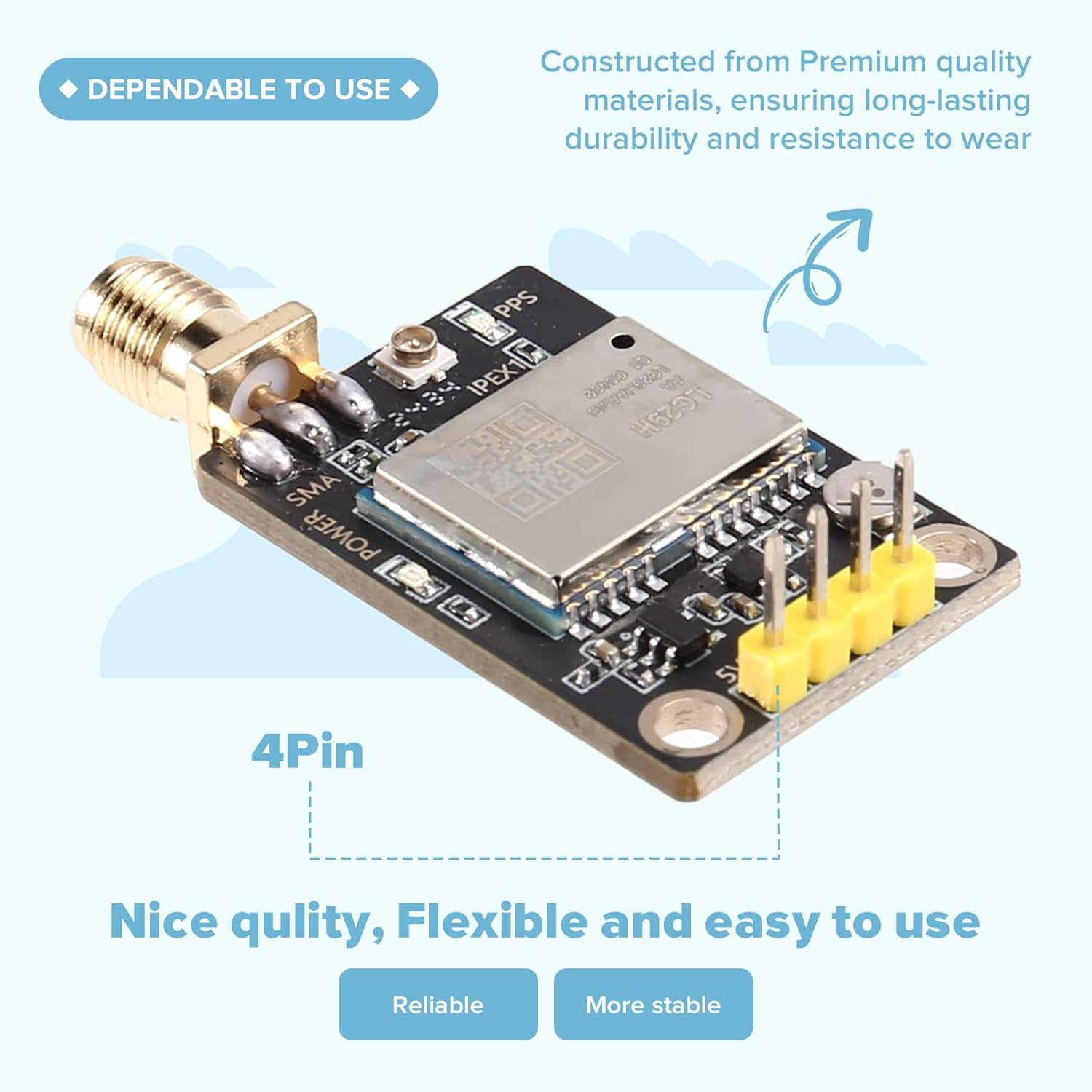 Malloy High precision base station card RTK Quectel LC29H Dual Band L1 L5 GPS High precision positioning module LC29HAA