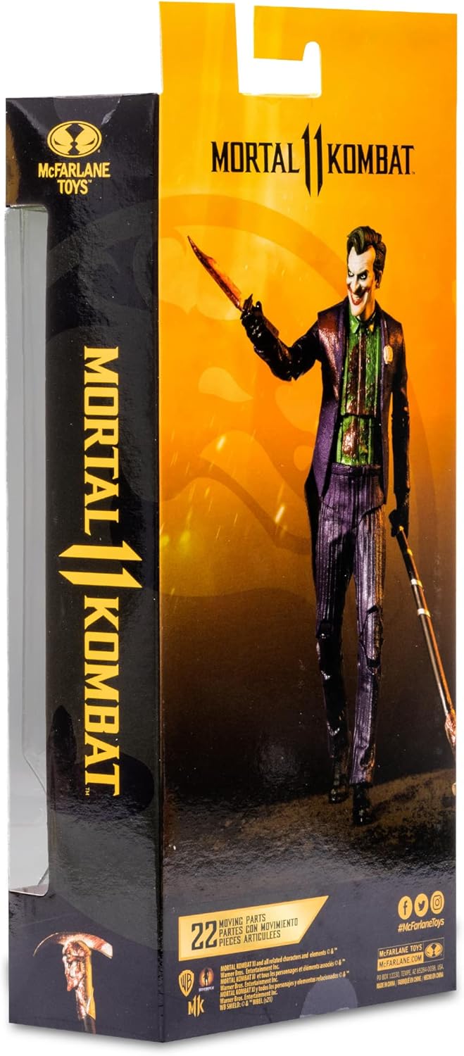 McFarlane Mortal Kombat Joker Action Figure - Bloody - TM11058 Multicolor