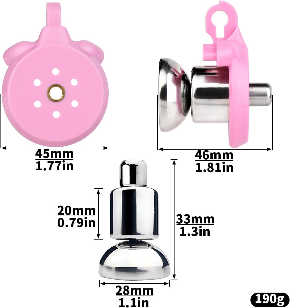 Men's Resin Mini Fitness Cage with Support Belt - Breathable and Comfortable - 4 Colors A305 (Pink, Regular Style) Regular Style Pink