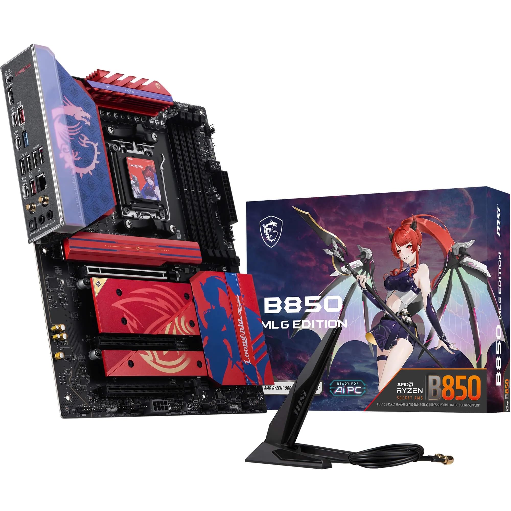 MSI B850 MLG EDTION Motherboard, ATX - Supports AMD Ryzen 9000/8000 / 7000 Processors, AM5-80A SPS VRM, DDR5 Memory Boost (8400+MT/s OC), PCIe 5.0 x16, M.2 Gen5, Wi-Fi 7, 5G LAN
