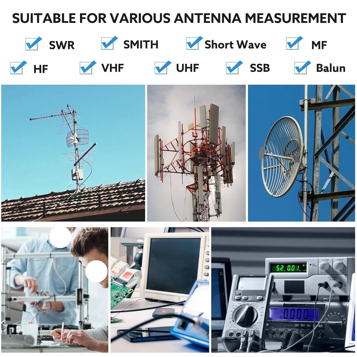 Network Analyzer, 4 inch NanoVNA V2 Plus4 Vector Network Analyzer 50KHz-4GHz TFT Shortwave HF VHF UHF 70-90dB, for Network Cable Diagnostics