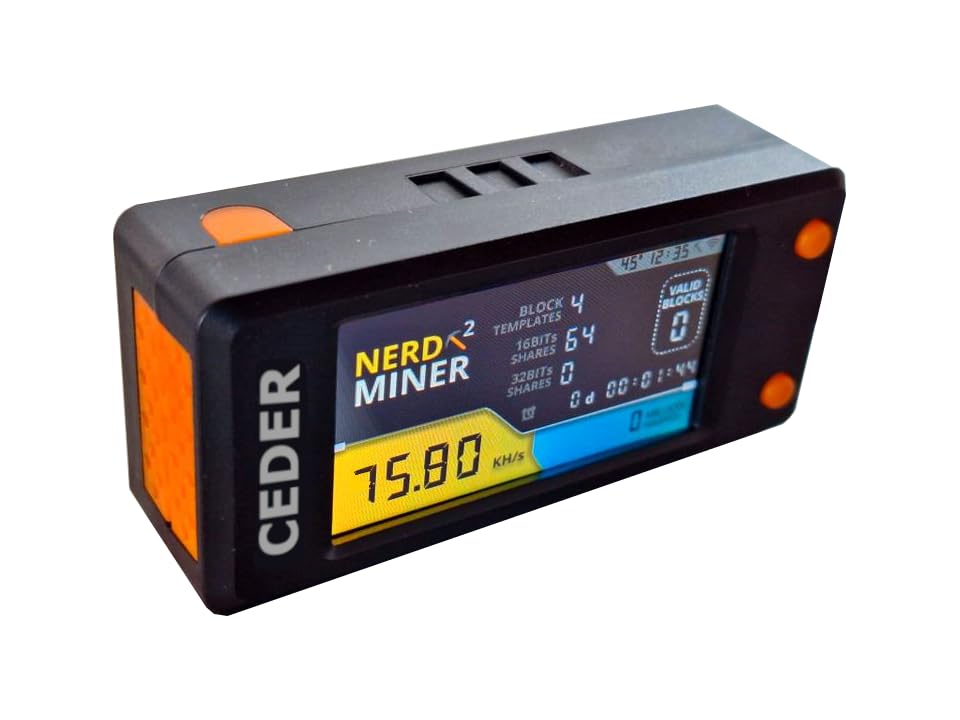 Reader - Nerdminer V2 Mining Bitcoin BTC Miner Easily BTC Nerd Miner ready for the already assembled Loottery Miner (T -SPLAY)