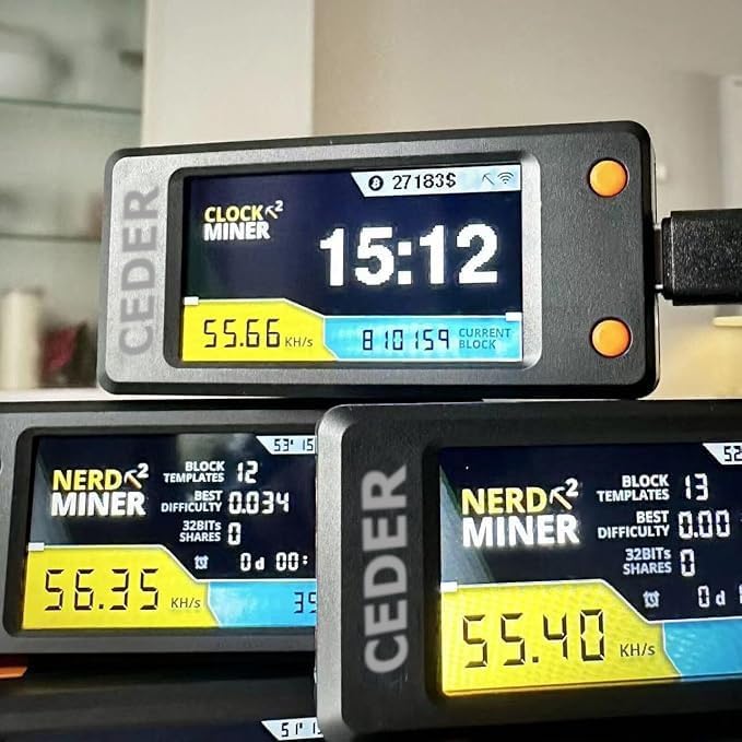 Reader - Nerdminer V2 Mining Bitcoin BTC Miner Easily BTC Nerd Miner ready for the already assembled Loottery Miner (T -SPLAY)