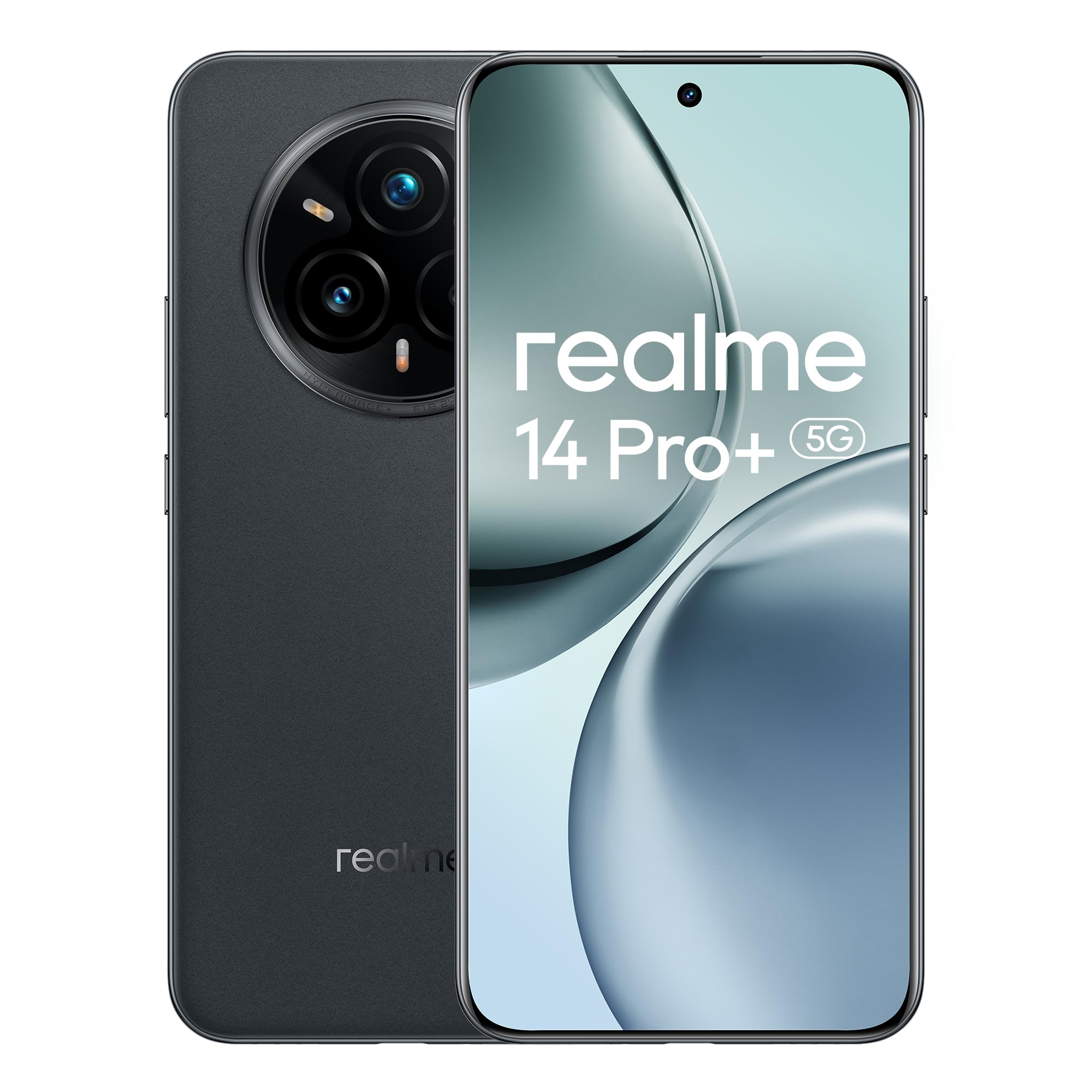 realme 14 Pro+ 5G Smartphone, Grey, Sony OIS Periscopic 3X camera, cold sensitive color changing design, 120Hz display, 18GB(8+10expansion)+256GB, IP69, No adapter 14 Pro+ 8+256GB Gray