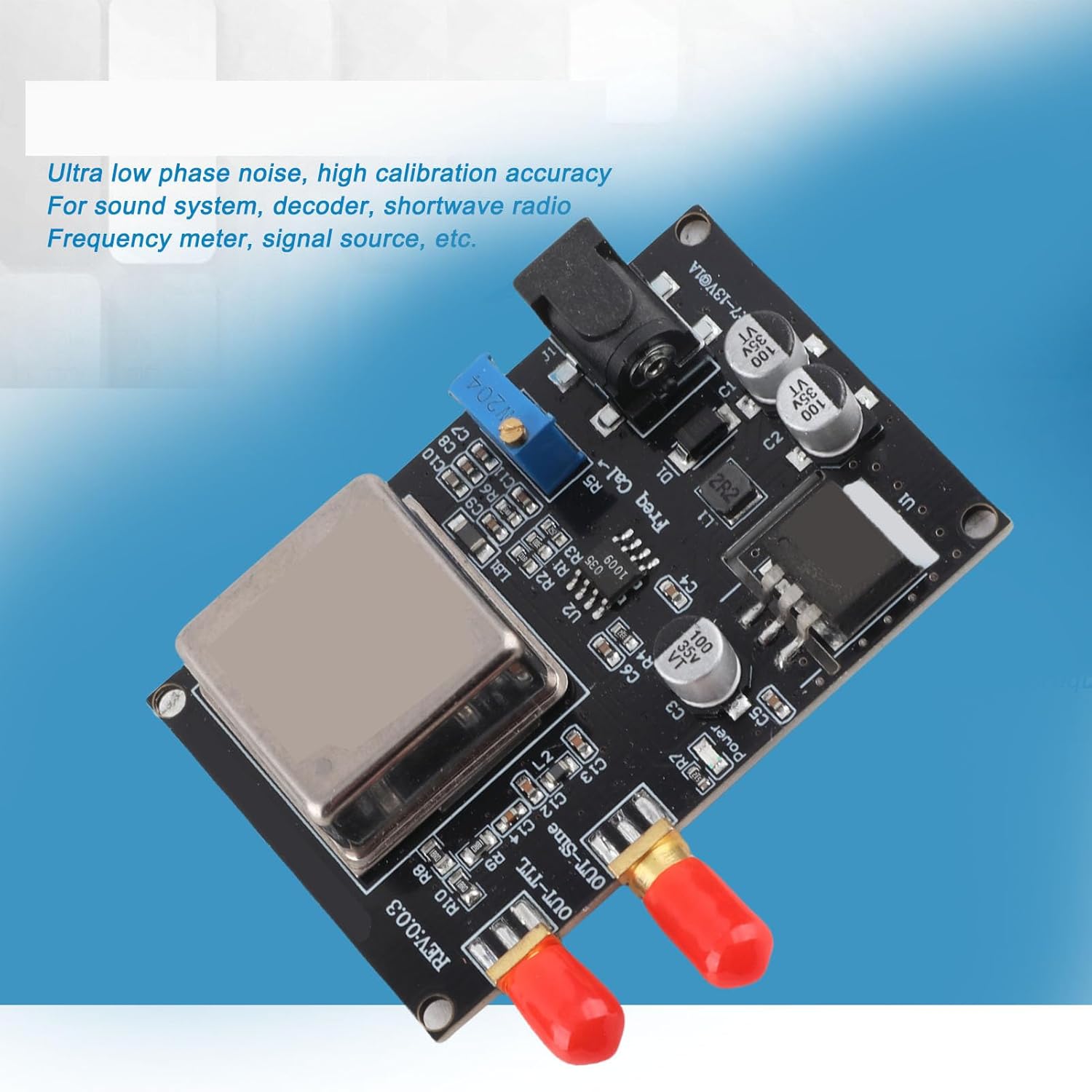 Respicefinem standard frequency module 10 MHz OCXO Source of reference signal signal of the reference of low phase noise for audio systems, decoder