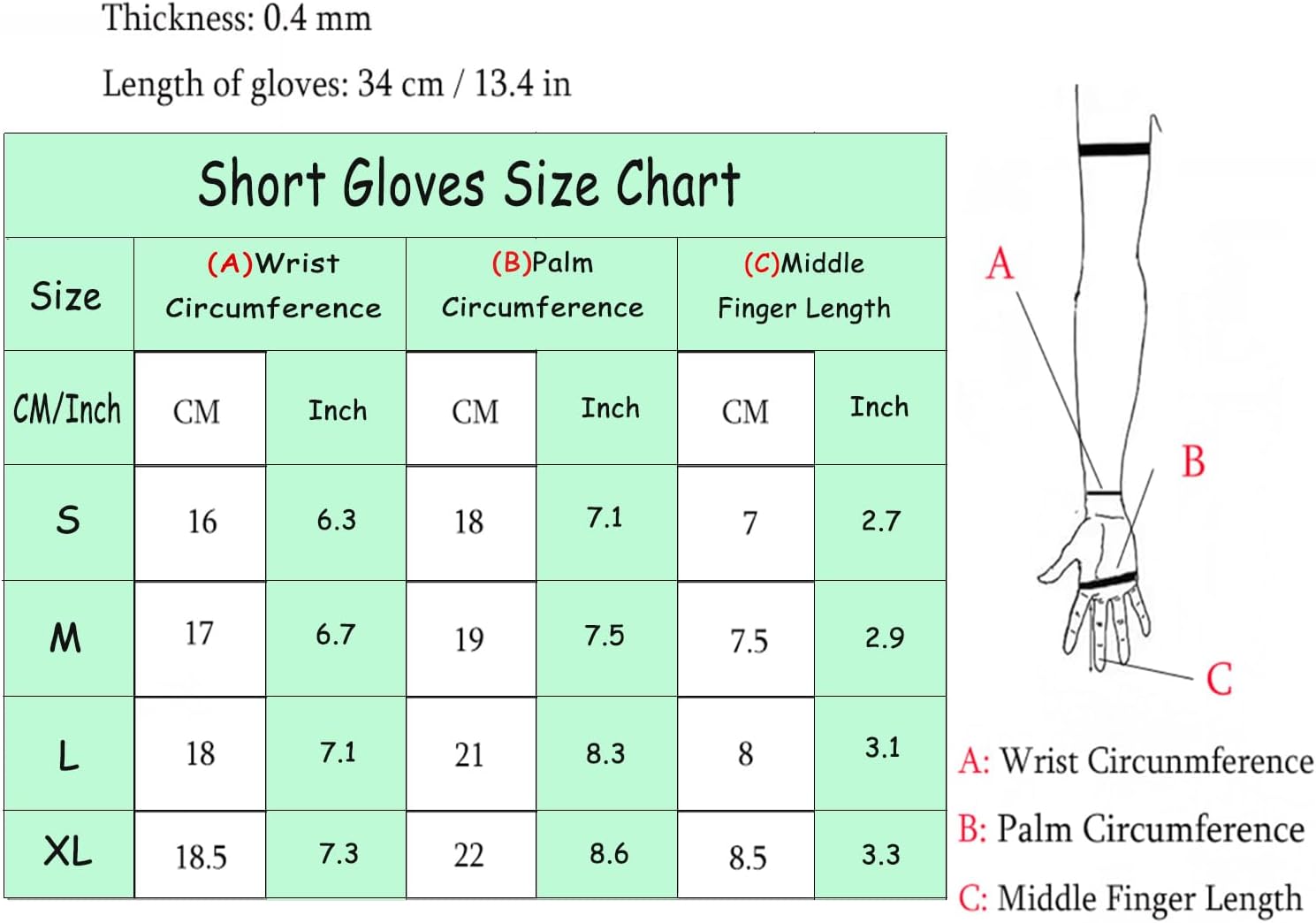 Schwarze Lange Latex Handschuhe für Women and Herren,Wet Look Handschuhe aus Naturkautschuk Cosplay Kostüm Party Clubwear