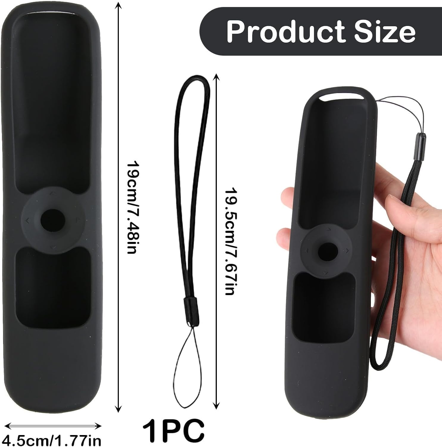 Silicone Case Compatible with LG Remote Control AN-MR21GA AN-MR21GC MR22GA MR22GN MR23GA MR24GA, Remote Control Protective Shell for LG, Remote Control Cover for LG Magic 2021/2022/2023/2024 Black