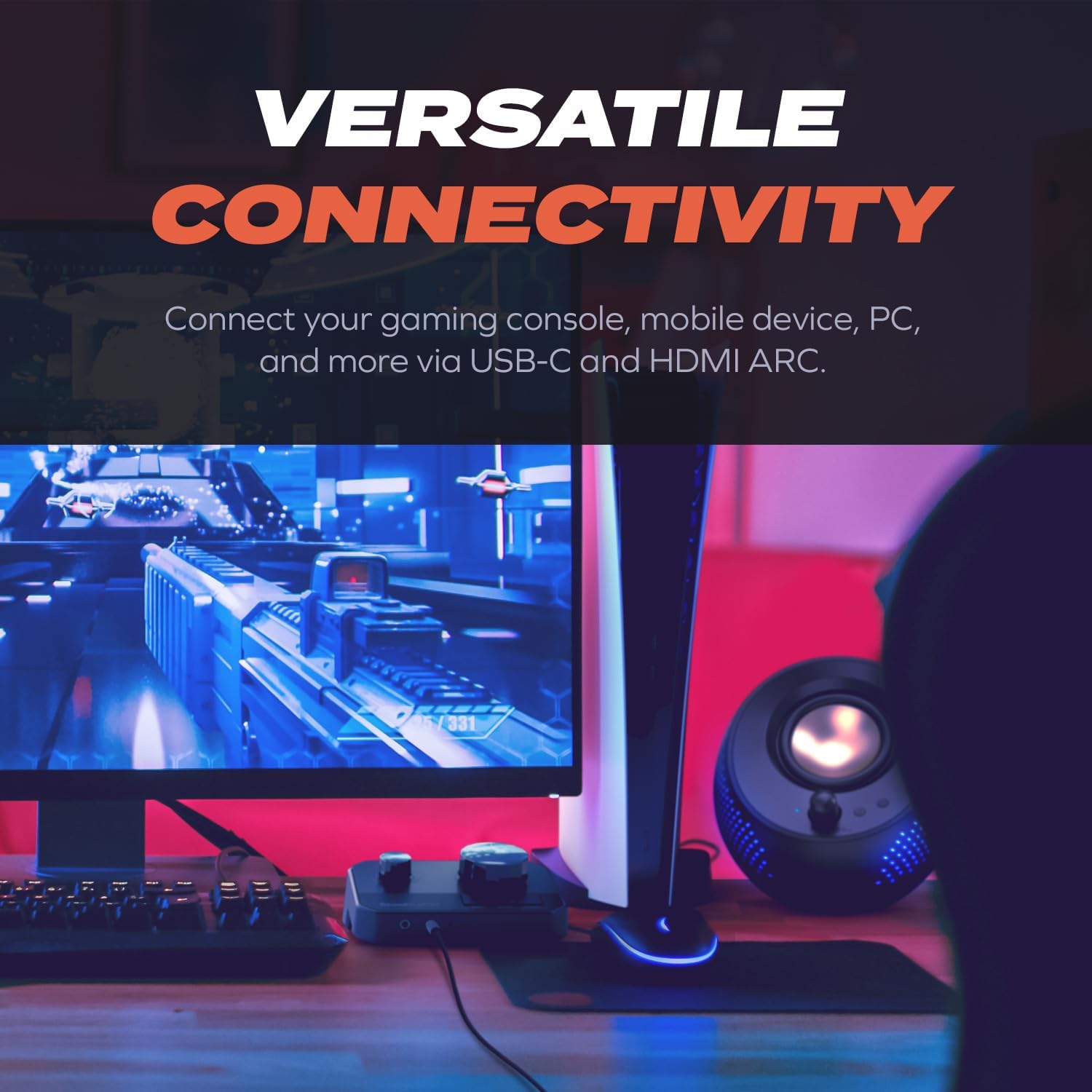 Sound Blaster G8 – Hi-Res Gaming USB DAC with Dual USB Audio Mixing and Fully Customizable Acoustic Engine and 10-Band EQ