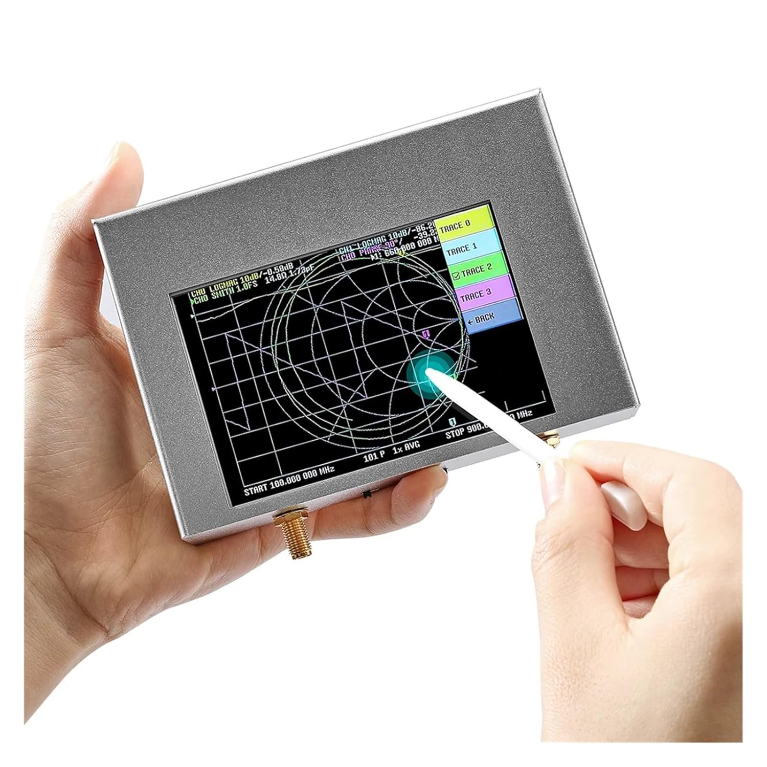 Spectrum Analyzer NanoVNA V2 Plus4 50KHz-4GHz 4 Inch TFT Shortwave Vector Network Analyzer HF VHF UHF 70-90dB with 3200mAh Battery