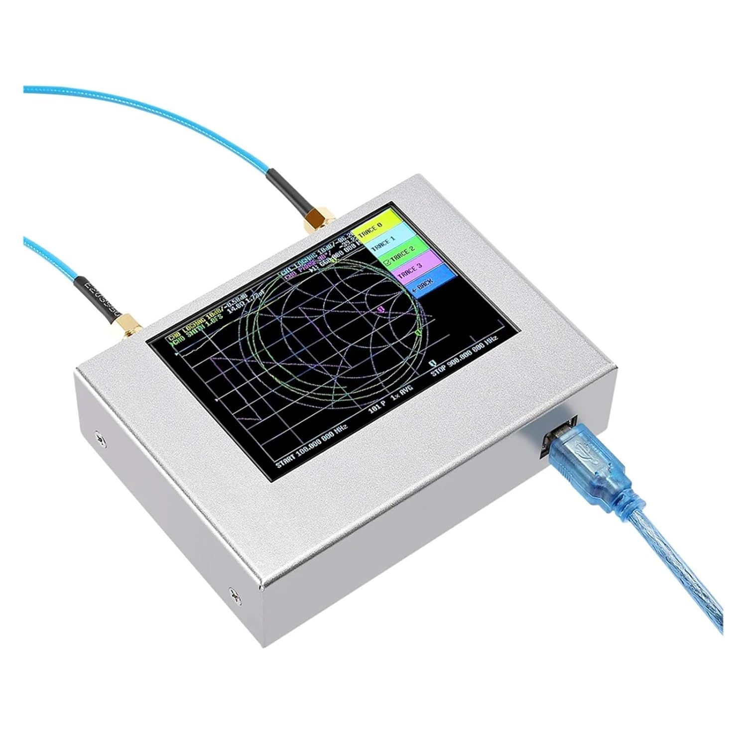 Spectrum Analyzer, NanoVNA V2 Plus4 Vector Network Analyzer 50KHz-4GHz 4 Inch TFT Shortwave HF VHF UHF 70-90dB with 3200 mAh Battery, Precision Measurement