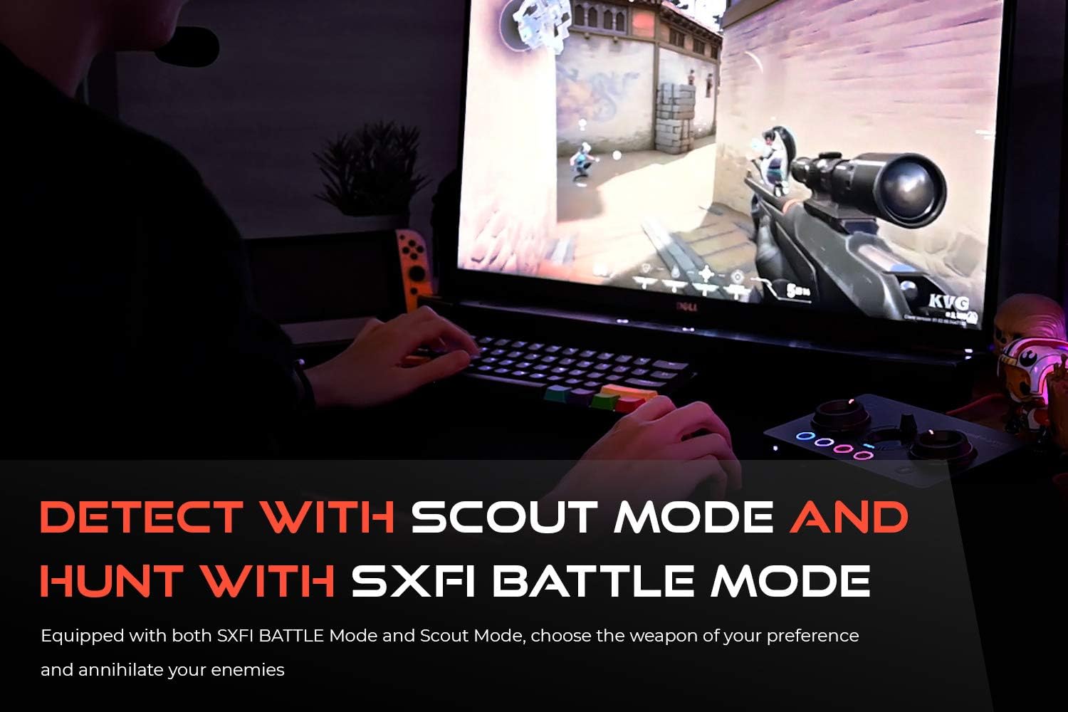 The 7.1 DAC and amp Creative Sound Blaster GC7 for game streaming, BATTLE and Scout Mode, GameVoice Mix, Dolby Audio compatible with PC, PS4/PS5, Nintendo Switch Standard