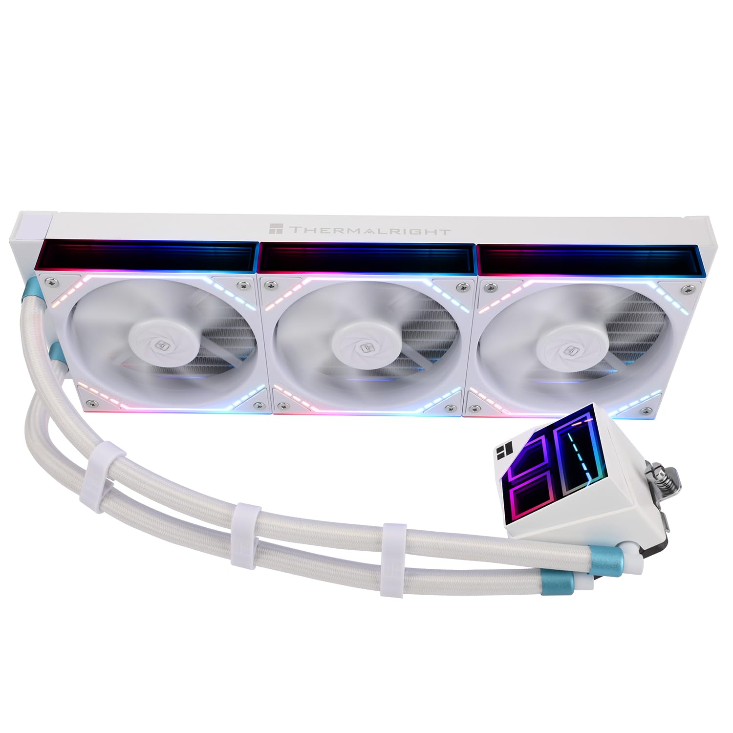 Thermalright Frozen Infinity 360 WHITE CPU Liquid Cooler, Triple PWM Fan with 2000 RPM, Aio CPU Cooling, for AM4/AM5 and Intel LGA115X/2011/1700/1851, Infinity Mirror