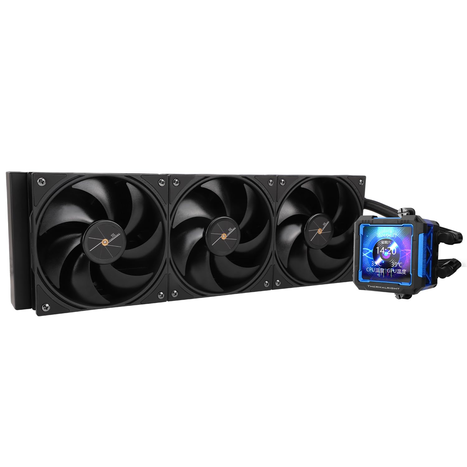 Thermalright FW PRO 360 Black for AIO CPU, 320 x 320 Resolution IPS LCD Screen, for AM5&Intel 1700/1851, Powerful Water Cooling with Display