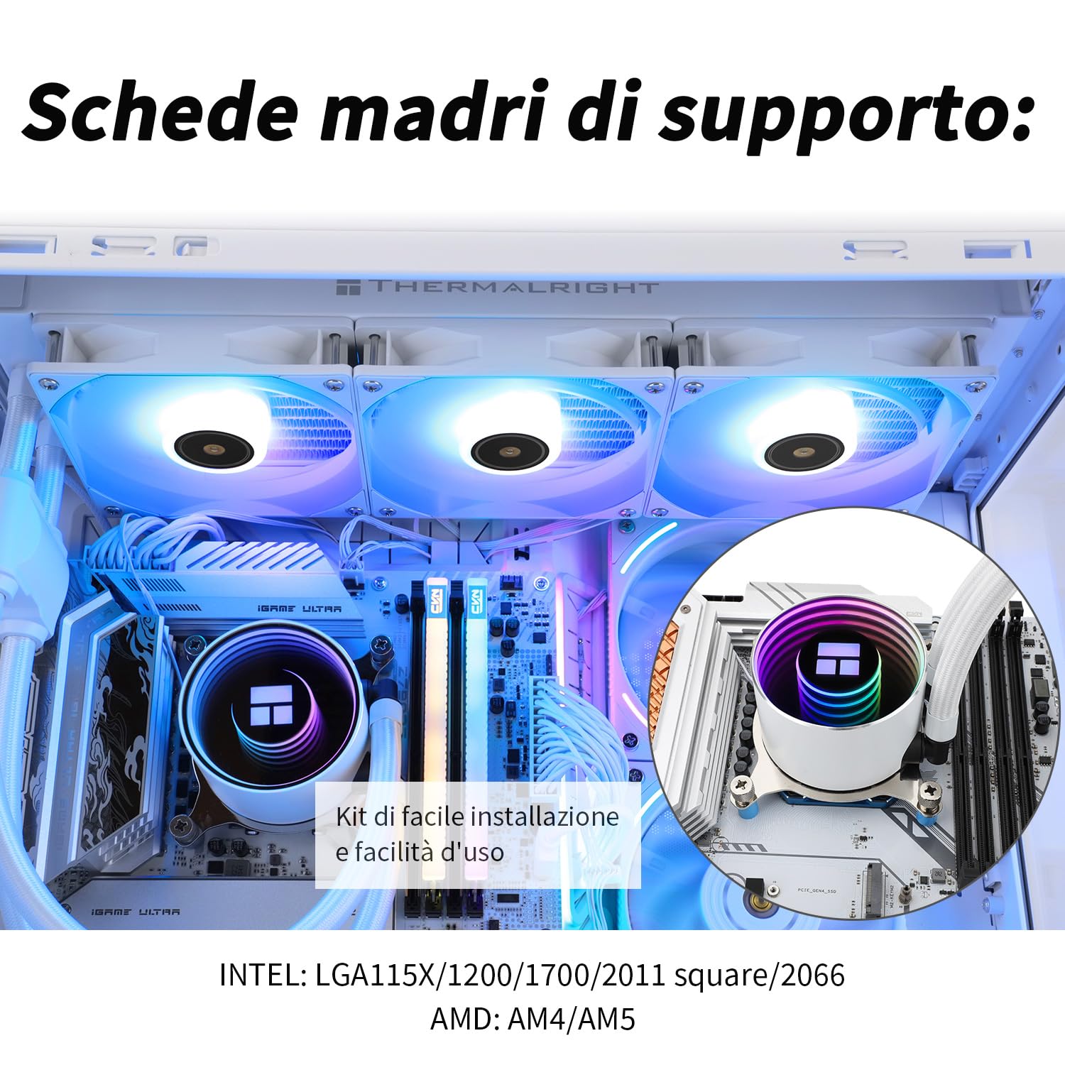 TR Frozen Notte 360 WHITE ARGB Water Processor Cooler,White 360 Processor Cooler Specifications,Dual PWM Fans,S-FDB V2 Bearings,Suitable for AMD/AM4 360MM WHITE-360MM