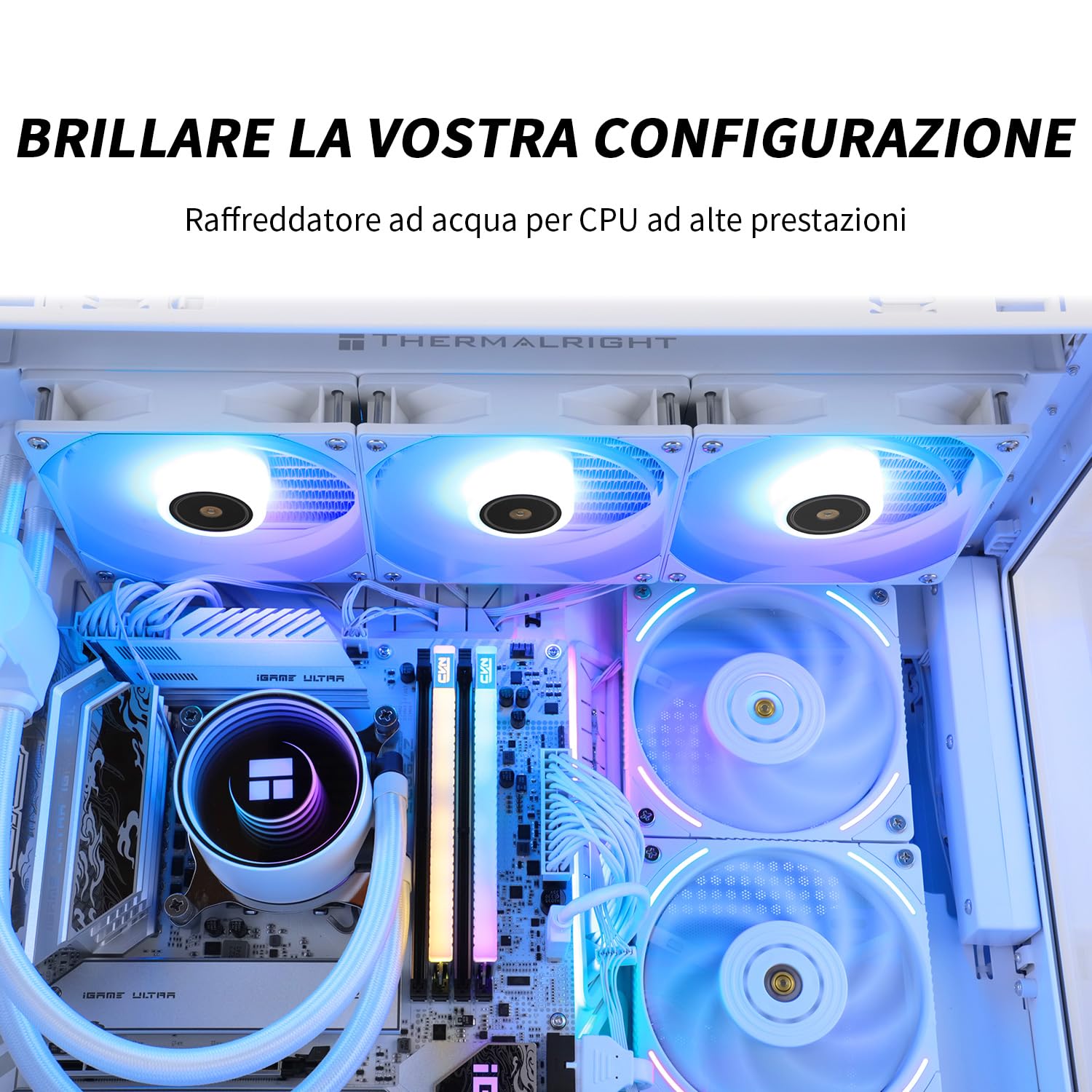 TR Frozen Notte 360 WHITE ARGB Water Processor Cooler,White 360 Processor Cooler Specifications,Dual PWM Fans,S-FDB V2 Bearings,Suitable for AMD/AM4 360MM WHITE-360MM