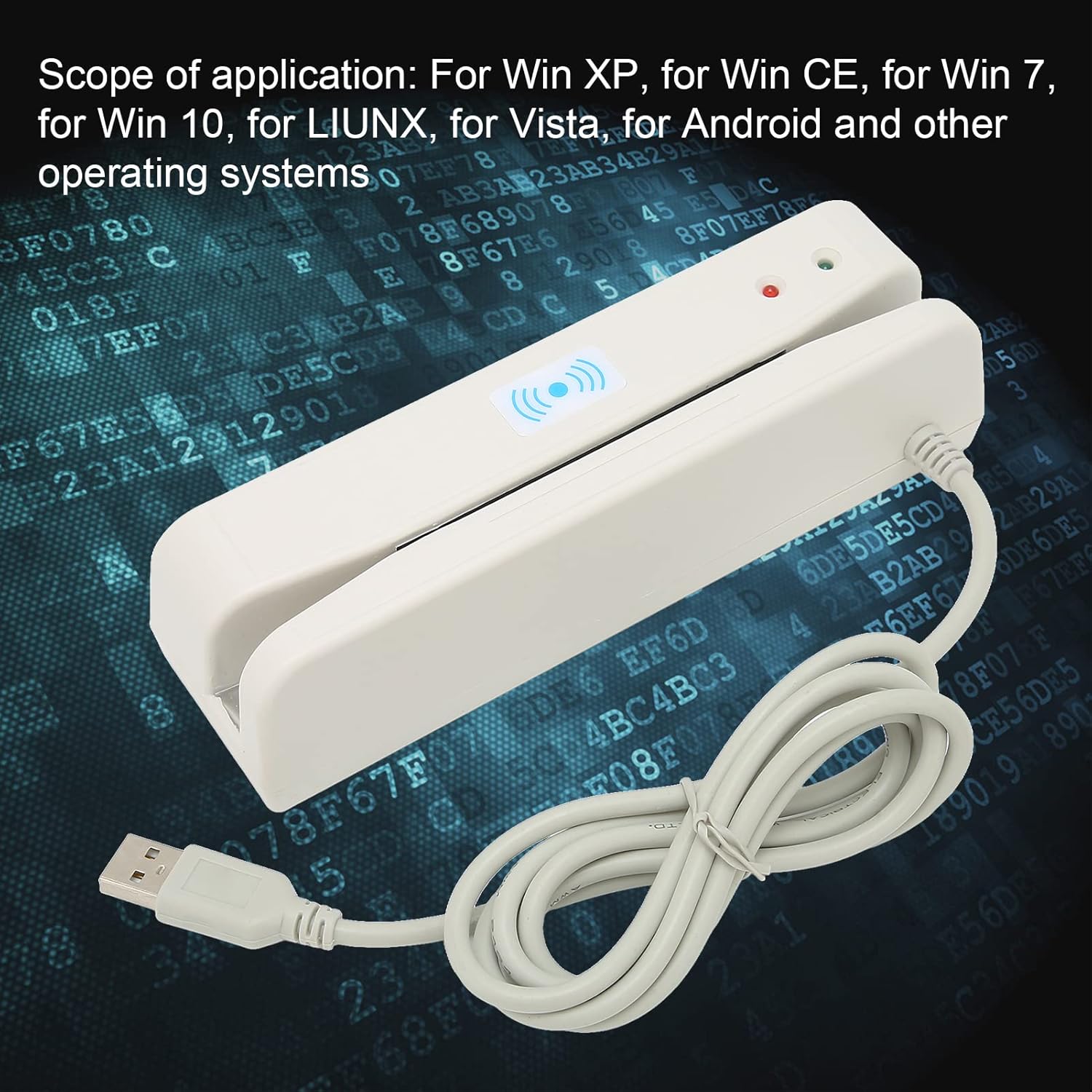 Tyenaza MSR-400 Card Swiper, Lightweight USB Interface 2-Way Swipe Convenient Practical Reader for Banking System