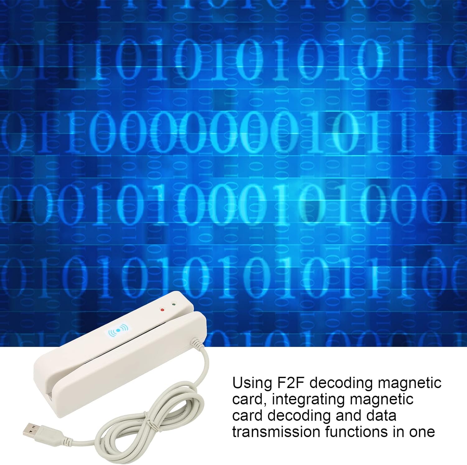 Tyenaza MSR-400 Card Swiper, Lightweight USB Interface 2-Way Swipe Convenient Practical Reader for Banking System