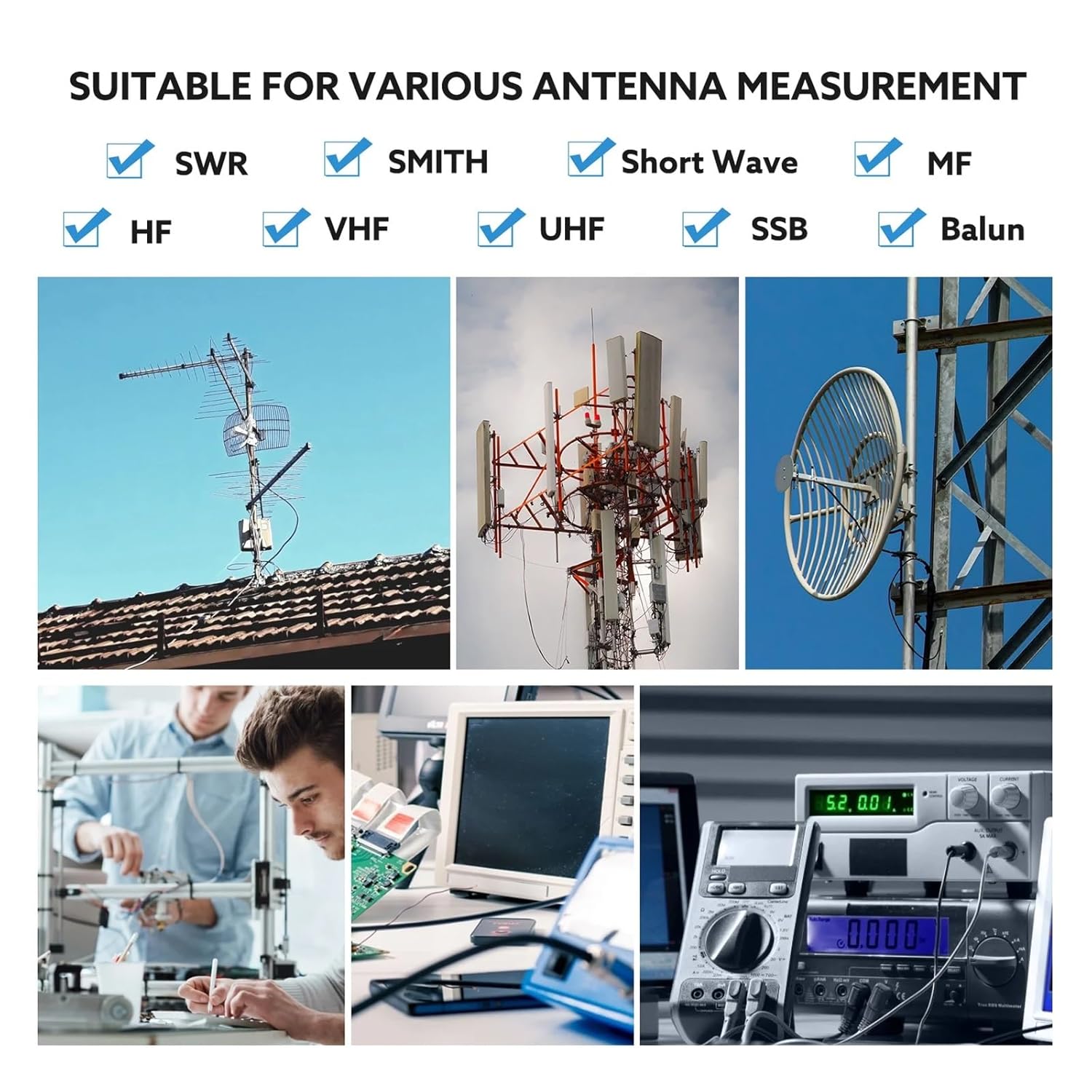 Vector Network Analyzer NanoVNA Vector Network Analyzer V2 Plus4 50KHz-4GHz 4 inch TFT Shortwave HF VHF UHF 70-90dB with 3200mAh Battery