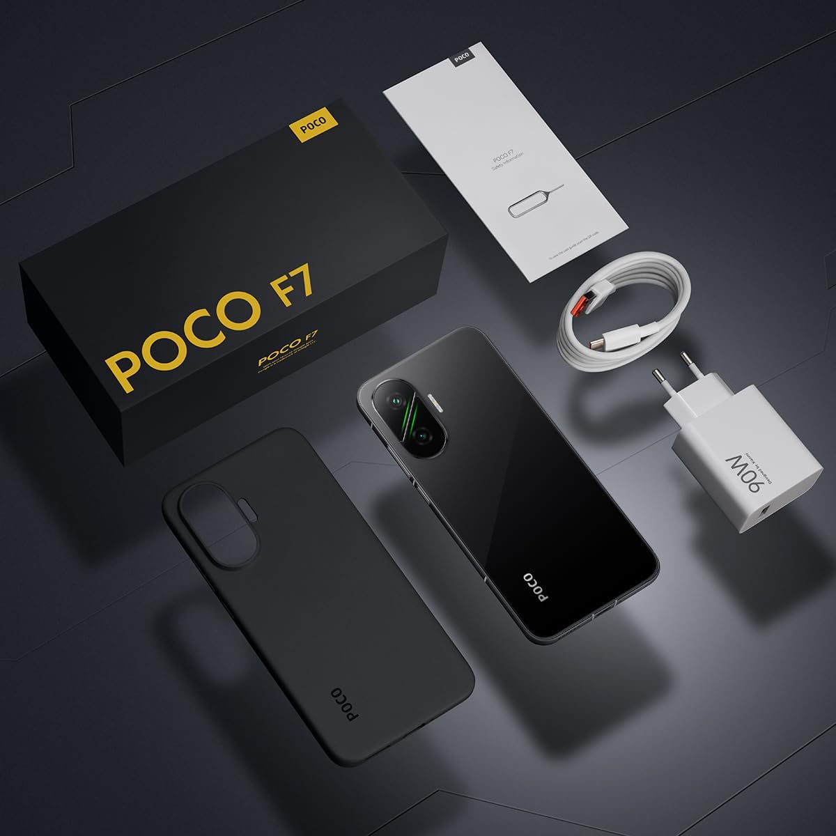 Xiaomi POCO F7 - 12 + 256 GB Smartphone, 50 MP Sony Camera with OIfS, 6.83" AMOLED Screen 1.5 K at 120 Hz, Snapdragon 8s Gen 4, Hypercharge 90 W, Charger Not Included, White