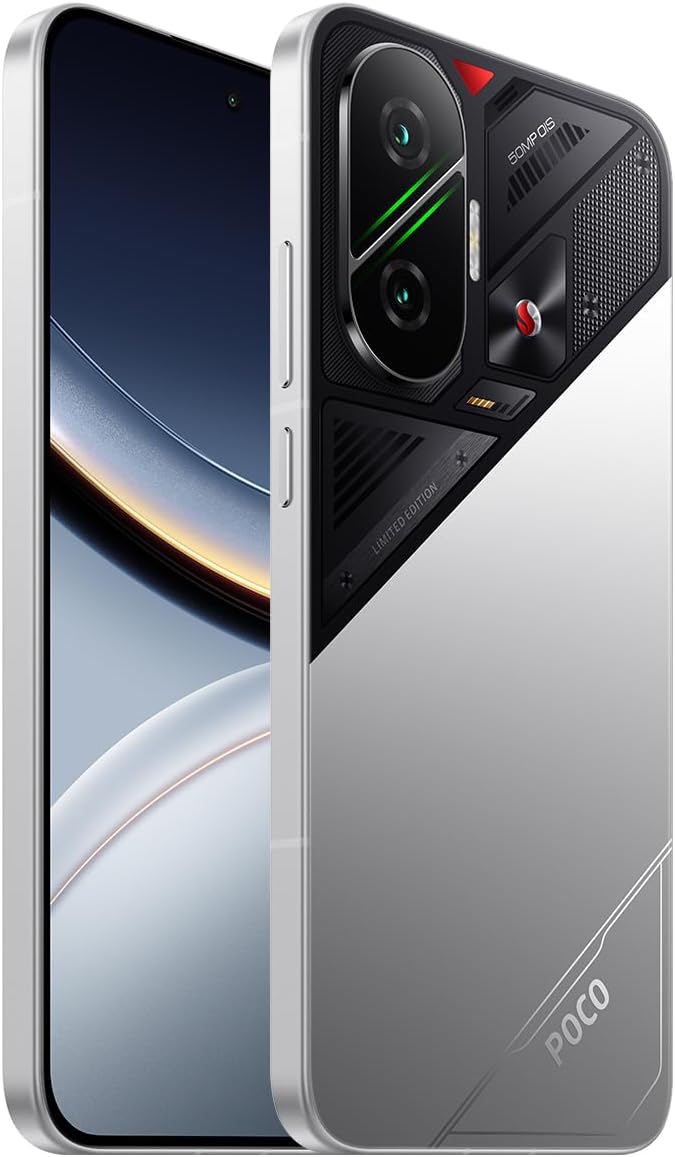 XIAOMI POCO F7 - 12 + 256 GB Smartphone, 50 MP Sony Camera with OIS, 6.83" AMOLED Screen 1.5 K at 120 Hz, Snapdragon 8s Gen 4, Hypercharge 90 W, Charger Not Included, Silver